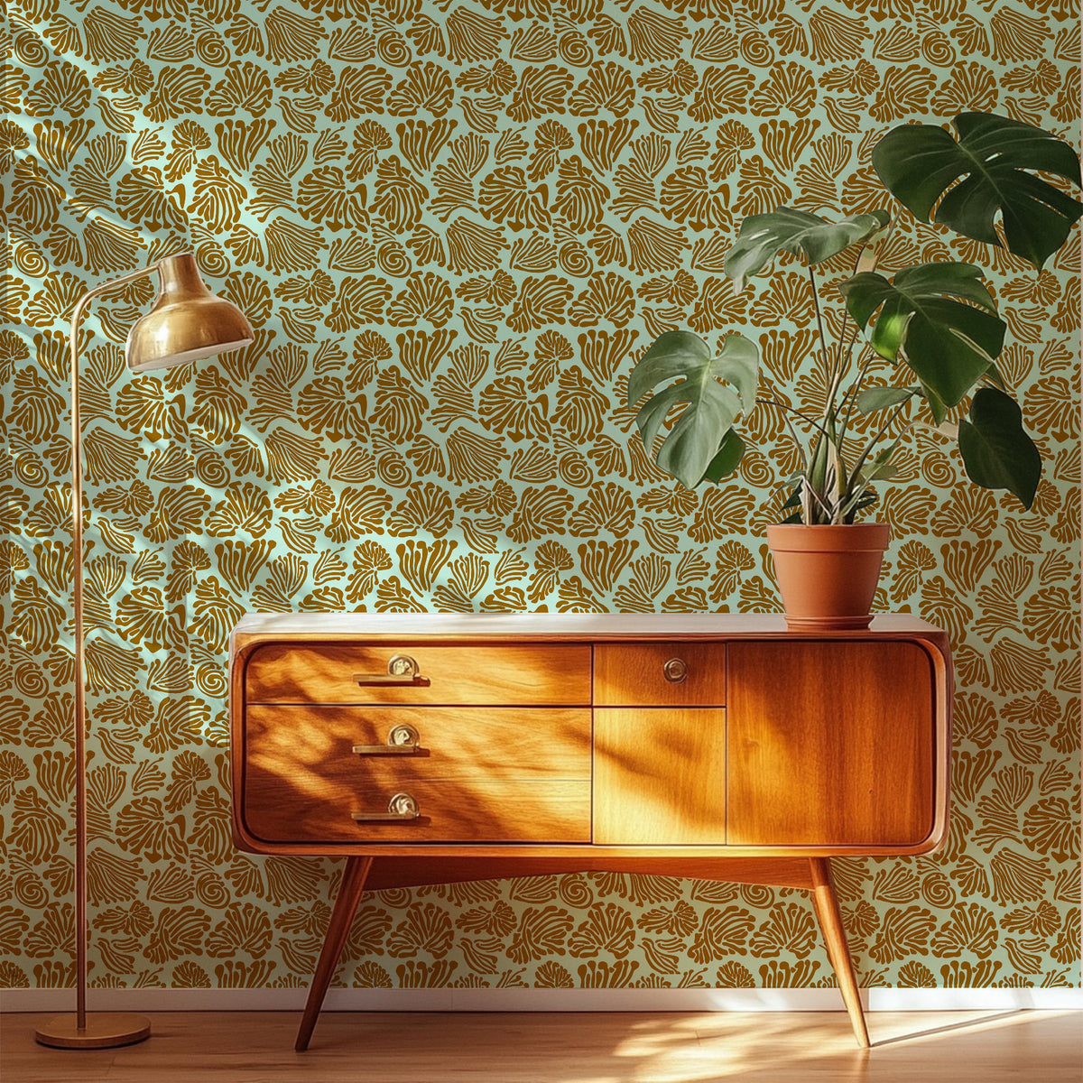 strange garden-dark frequency-wallpaper credenza