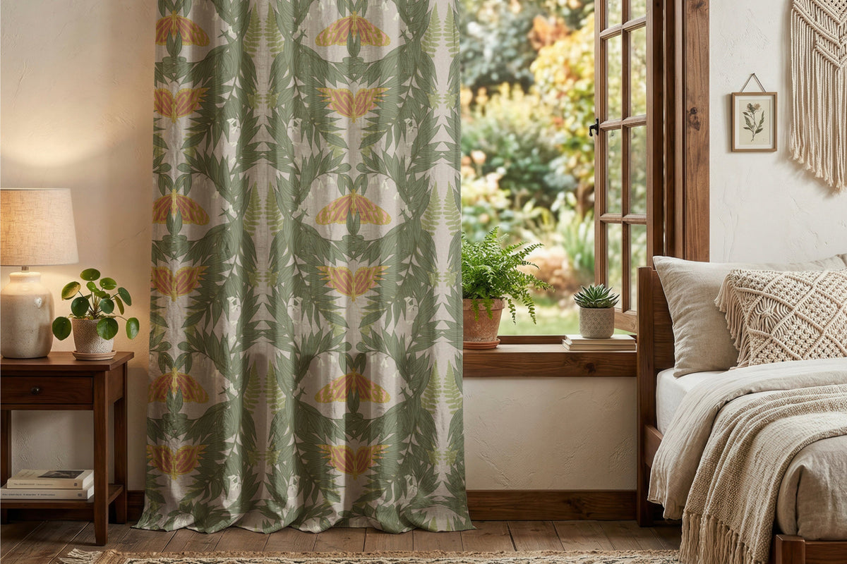 forest trail-forest butterfly-curtain