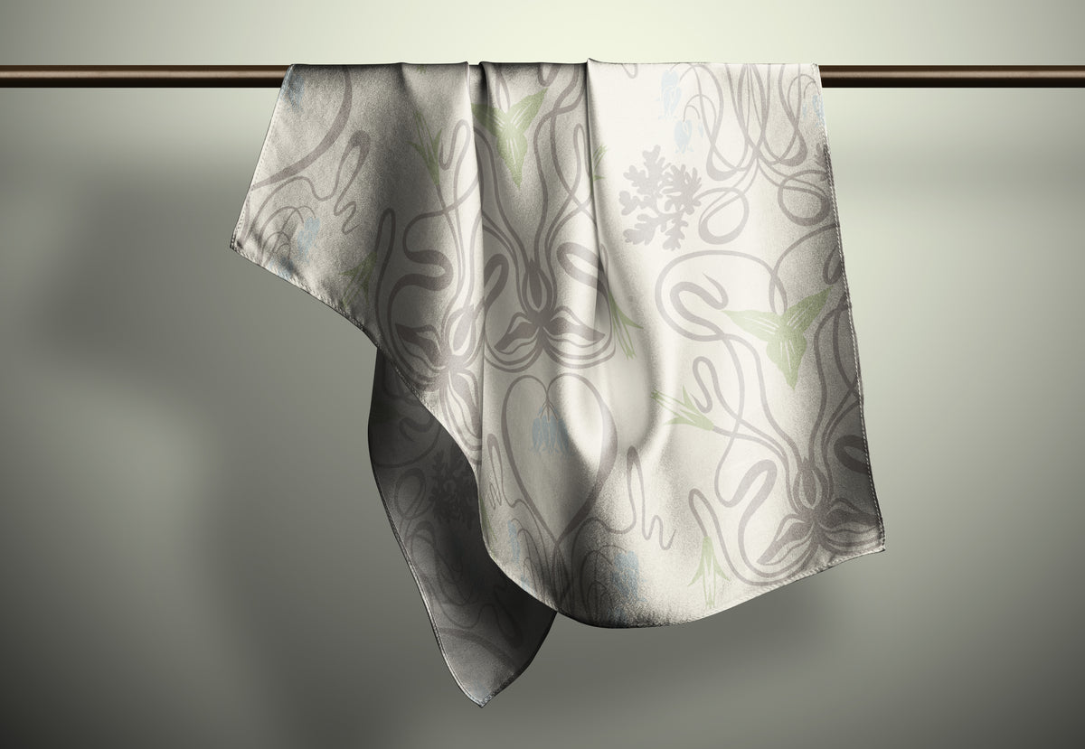 Reverie Print Silk Habotai Scarf