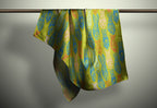 Fish Parade Print Silk Habotai Scarf