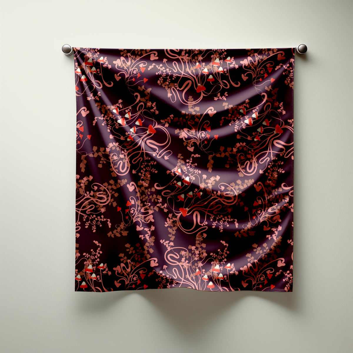 Loose Magic Print Silk Habotai Scarf