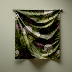 Vintage Hydrangea Print Silk Habotai Scarf