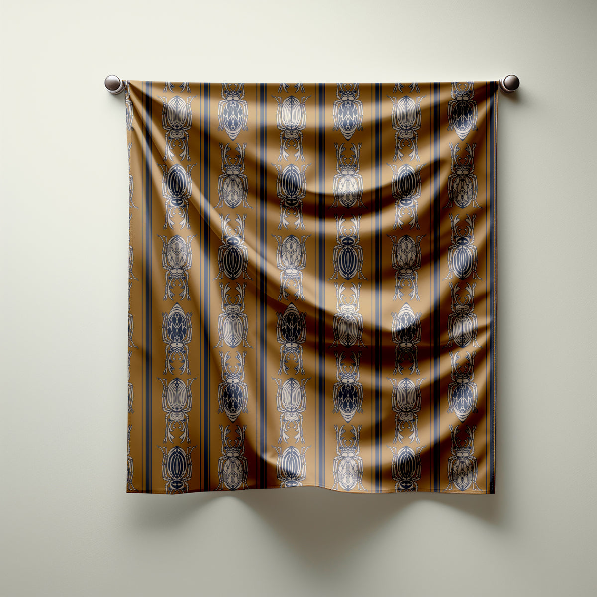 Beetle Highway Print Silk Habotai Scarf