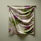 Vintage Hydrangea Print Silk Habotai Scarf
