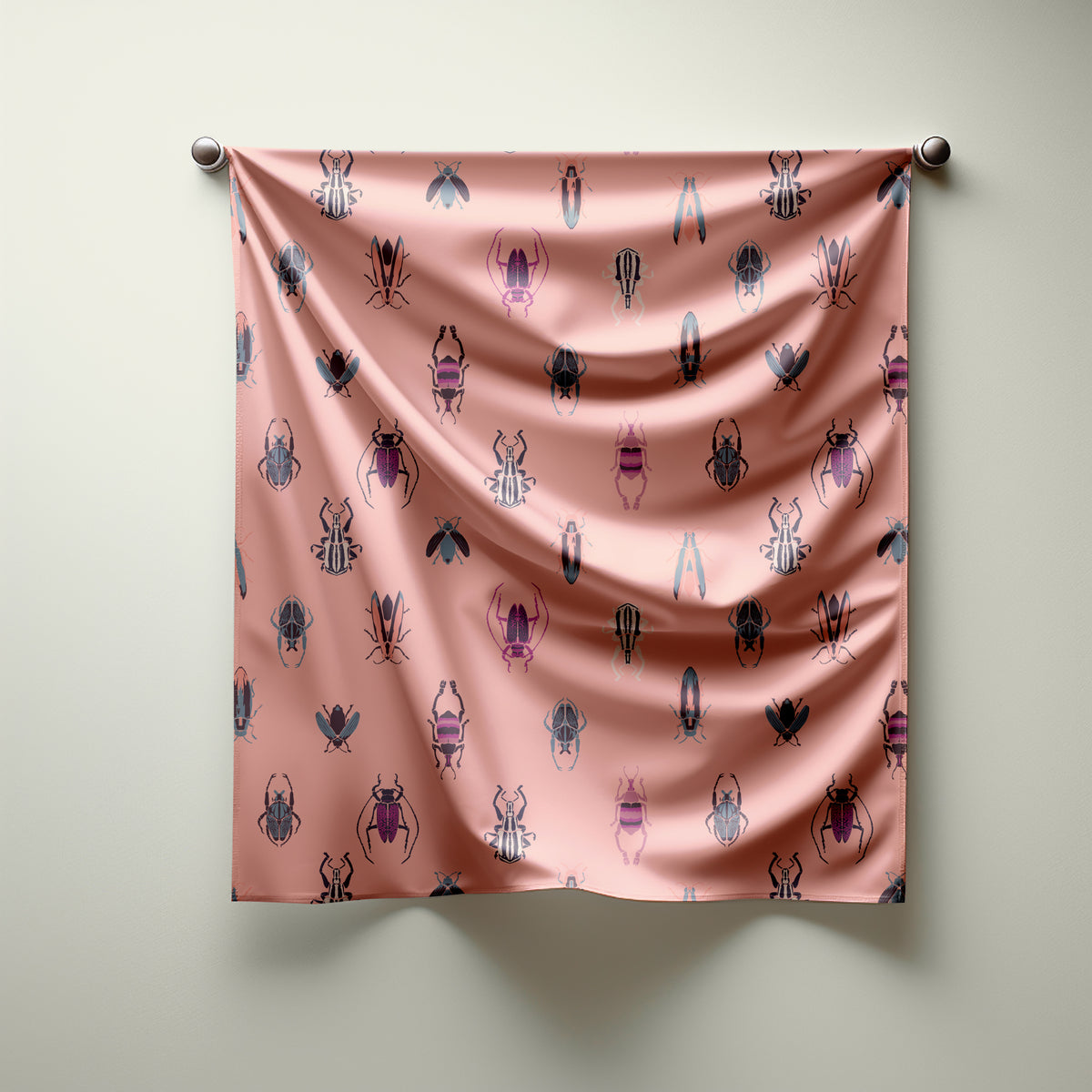 Beetle Brigade Print Silk Habotai Scarf