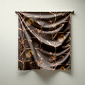 Artichoke Bloom Print Silk Habotai Scarf