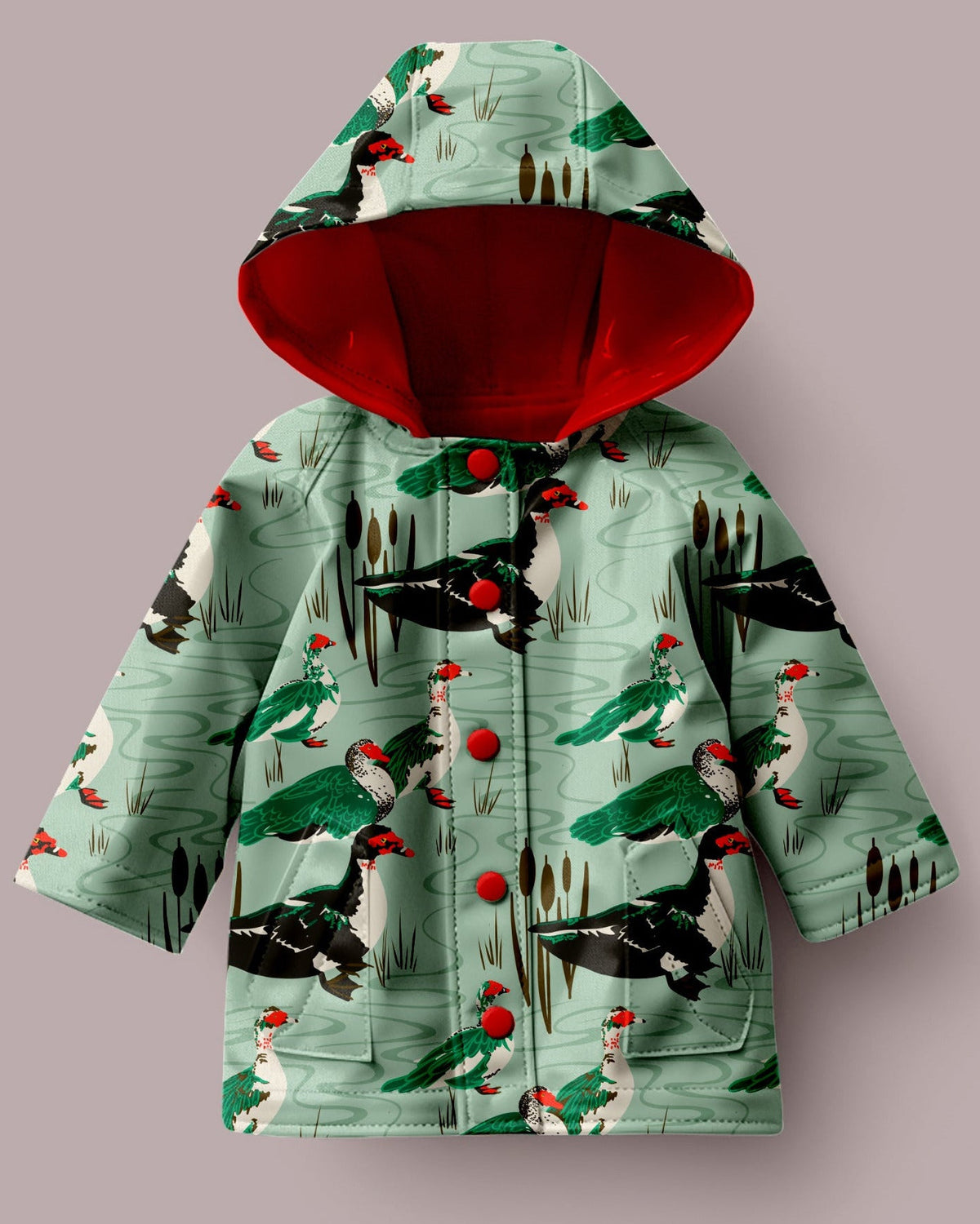 muscovy ducks-kids raincoat