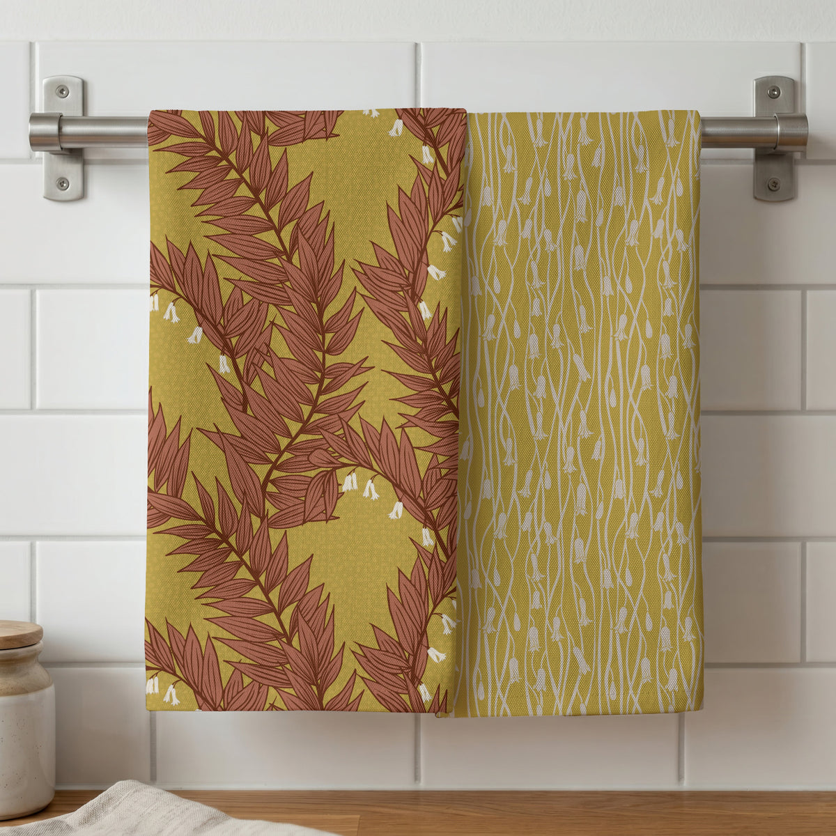 forest trail-solomans seal-fairy bells-tea towels