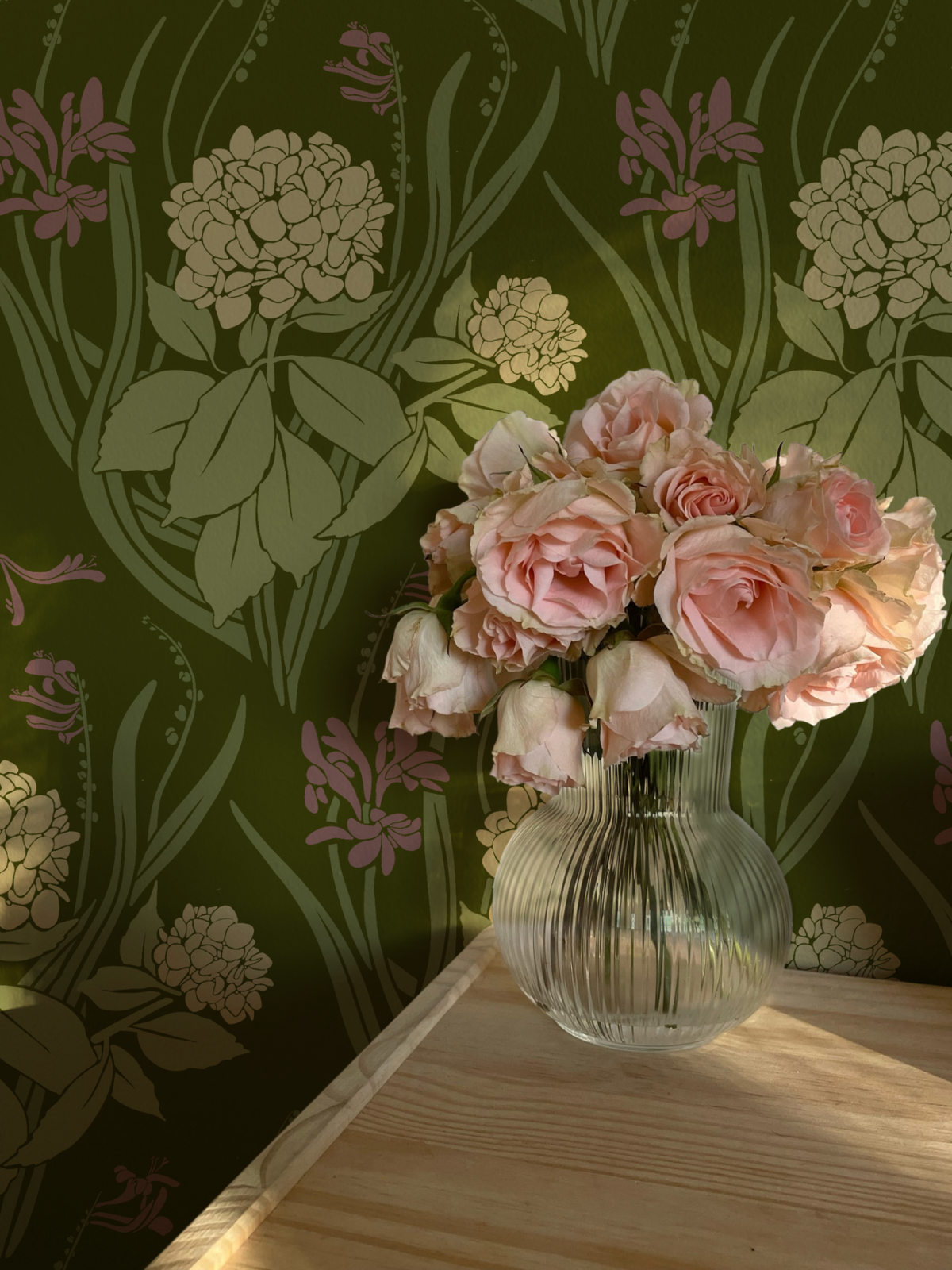 vintage hydrangea-wallpaper case